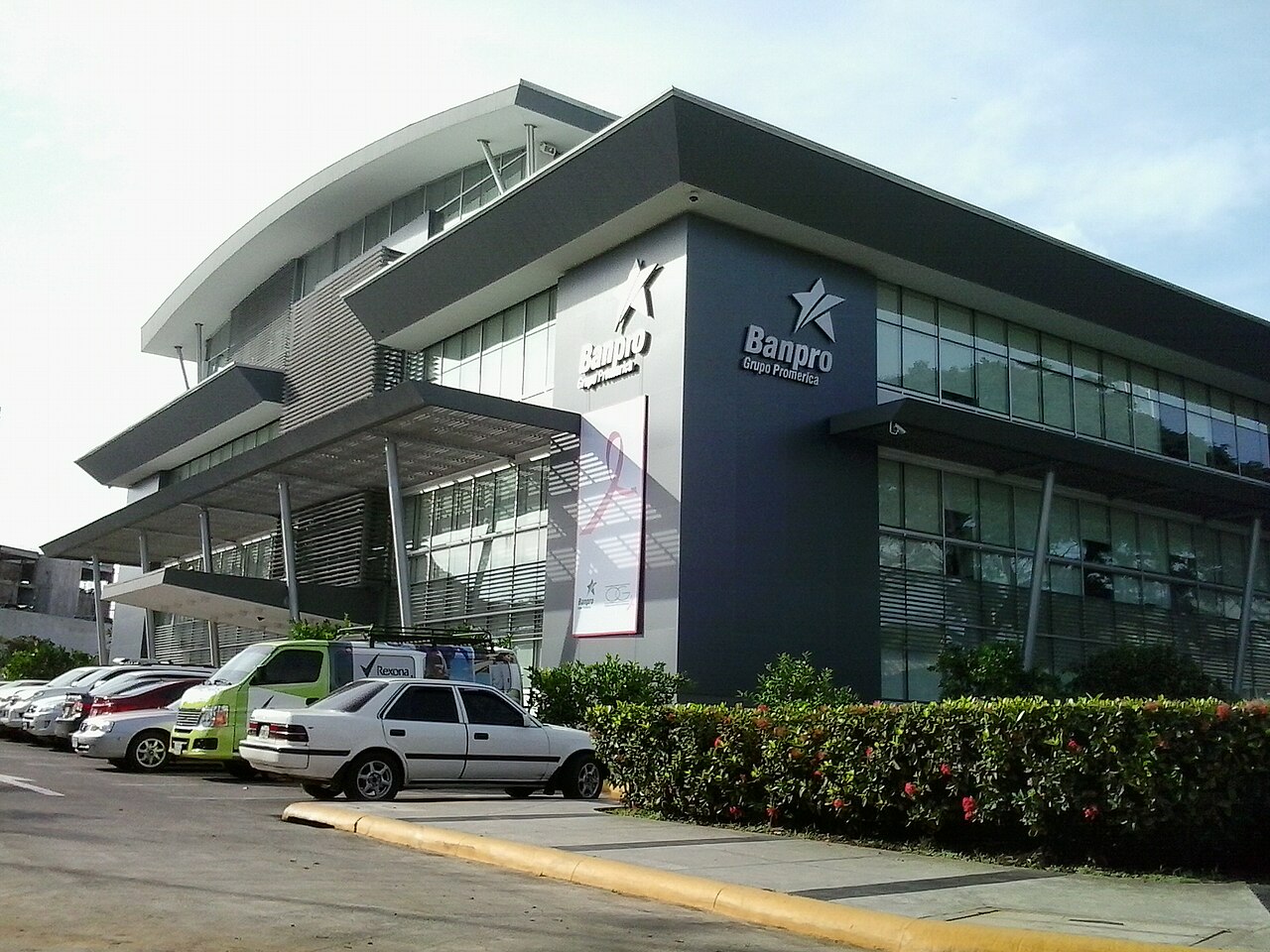 The Banpro headquarters building in Managua