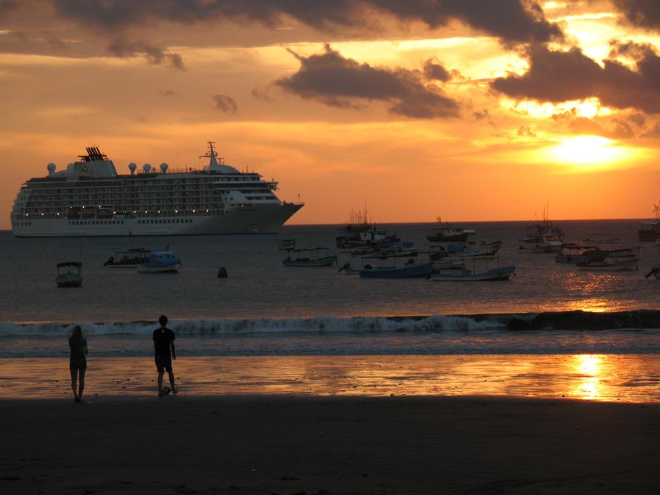 Sunset over the bay at San Juan del Sur
